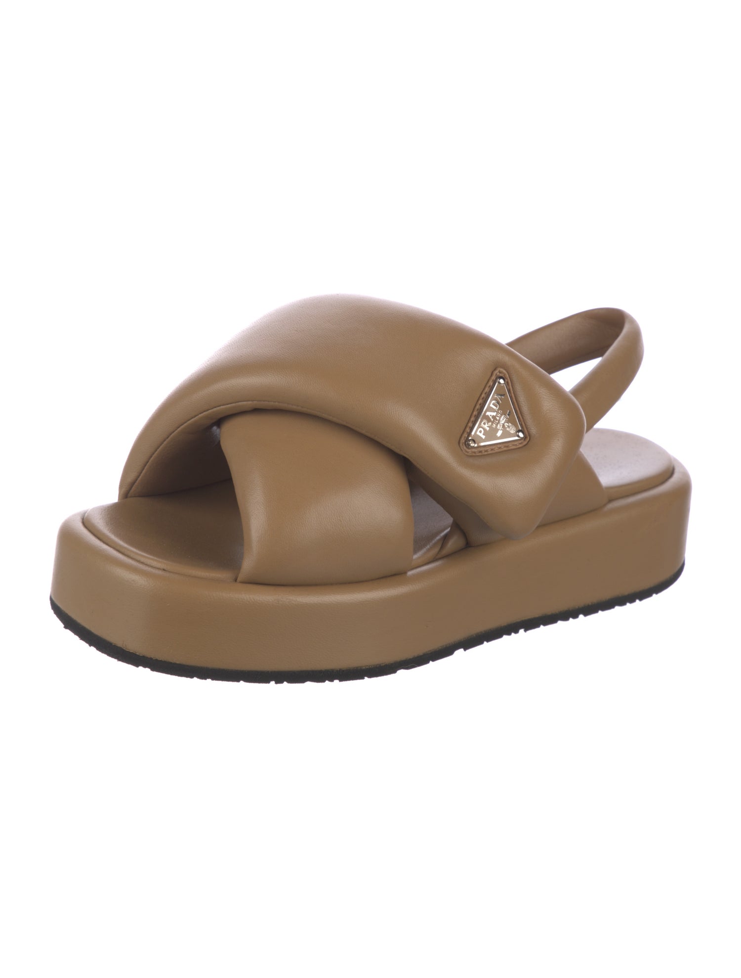 Prada Leather Slingback Sandals